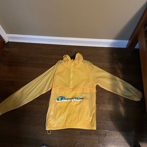 Yellow champion wind breaker never worn (free shipping)
